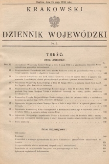 Krakowski Dziennik Wojewódzki. 1932, nr 9