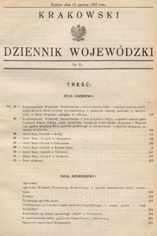 Krakowski Dziennik Wojewódzki. 1932, nr 11