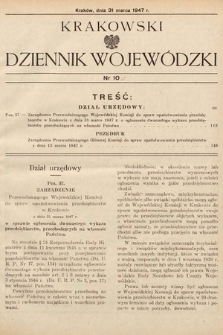 Krakowski Dziennik Wojewódzki. 1947, nr 10