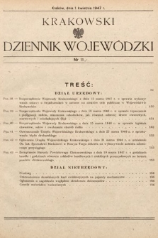 Krakowski Dziennik Wojewódzki. 1947, nr 11
