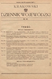 Krakowski Dziennik Wojewódzki. 1947, nr 24