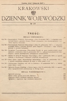 Krakowski Dziennik Wojewódzki. 1947, nr 27