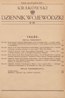 Krakowski Dziennik Wojewódzki. 1947, nr 30