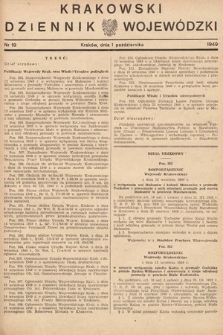 Krakowski Dziennik Wojewódzki. 1949, nr 19