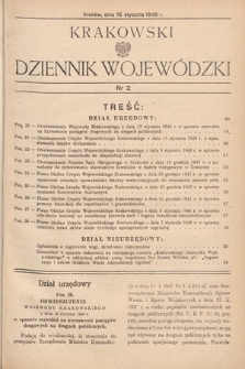 Krakowski Dziennik Wojewódzki. 1948, nr 2