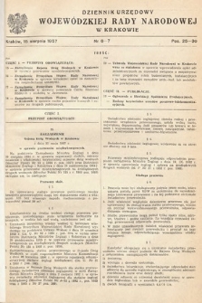 Dziennik Urzędowy Wojewódzkiej Rady Narodowej w Krakowie. 1957, nr 6-7