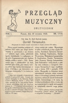 Przegląd Muzyczny. 1925, nr 17-18