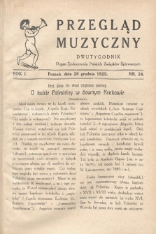 Przegląd Muzyczny. 1925, nr 24