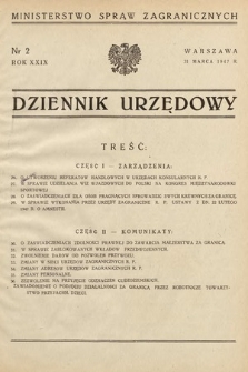 Dziennik Urzędowy. Ministerstwo Spraw Zagranicznych. 1947, nr 2