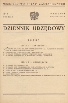 Dziennik Urzędowy. Ministerstwo Spraw Zagranicznych. 1947, nr 3