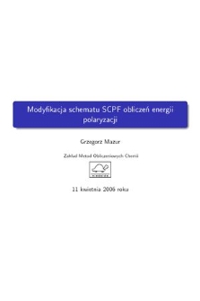 Modyfikacja schematu SCPF obliczeń energii polaryzacji