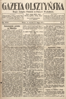 Gazeta Olsztyńska : organ Związku Polaków w Prusach Wschodnich. 1922, nr 45