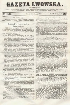 Gazeta Lwowska. 1850, nr 183