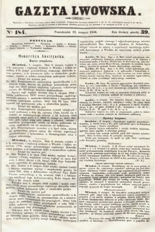 Gazeta Lwowska. 1850, nr 184