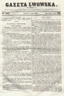 Gazeta Lwowska. 1850, nr 187