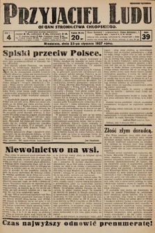 Przyjaciel Ludu : organ Stronnictwa Chłopskiego. 1927, nr 4