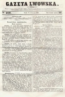 Gazeta Lwowska. 1850, nr 209