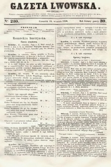 Gazeta Lwowska. 1850, nr 210