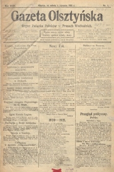 Gazeta Olsztyńska : organ Związku Polaków w Prusach Wschodnich. 1921, nr 1