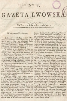 Gazeta Lwowska. 1815, nr 1