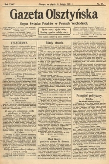 Gazeta Olsztyńska : organ Związku Polaków w Prusach Wschodnich. 1921, nr 34