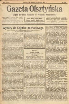 Gazeta Olsztyńska : organ Związku Polaków w Prusach Wschodnich. 1921, nr 36