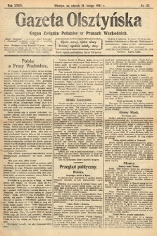 Gazeta Olsztyńska : organ Związku Polaków w Prusach Wschodnich. 1921, nr 37