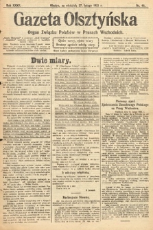 Gazeta Olsztyńska : organ Związku Polaków w Prusach Wschodnich. 1921, nr 48