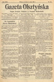 Gazeta Olsztyńska : organ Związku Polaków w Prusach Wschodnich. 1921, nr 50