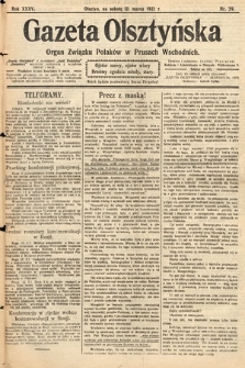 Gazeta Olsztyńska : organ Związku Polaków w Prusach Wschodnich. 1921, nr 59