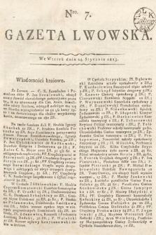 Gazeta Lwowska. 1815, nr 7