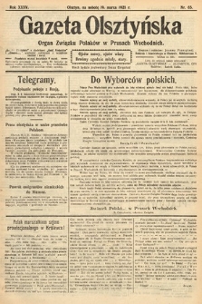 Gazeta Olsztyńska : organ Związku Polaków w Prusach Wschodnich. 1921, nr 65