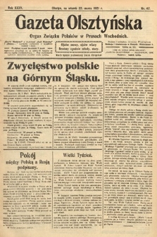 Gazeta Olsztyńska : organ Związku Polaków w Prusach Wschodnich. 1921, nr 67