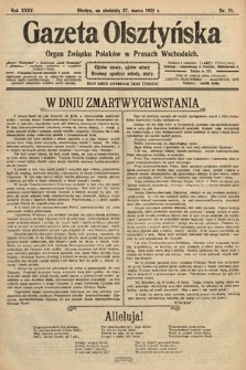Gazeta Olsztyńska : organ Związku Polaków w Prusach Wschodnich. 1921, nr 71