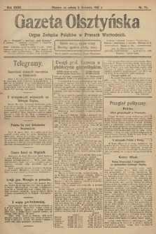Gazeta Olsztyńska : organ Związku Polaków w Prusach Wschodnich. 1921, nr 75