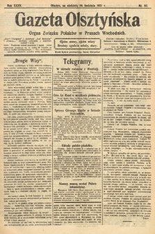 Gazeta Olsztyńska : organ Związku Polaków w Prusach Wschodnich. 1921, nr 82