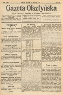 Gazeta Olsztyńska : organ Związku Polaków w Prusach Wschodnich. 1921, nr 90