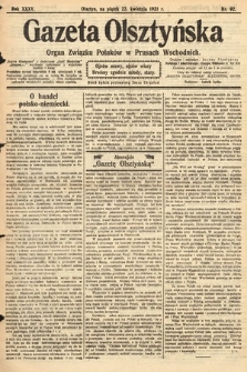 Gazeta Olsztyńska : organ Związku Polaków w Prusach Wschodnich. 1921, nr 92