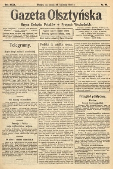Gazeta Olsztyńska : organ Związku Polaków w Prusach Wschodnich. 1921, nr 93