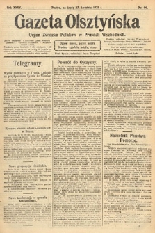 Gazeta Olsztyńska : organ Związku Polaków w Prusach Wschodnich. 1921, nr 96