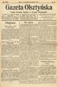 Gazeta Olsztyńska : organ Związku Polaków w Prusach Wschodnich. 1921, nr 97