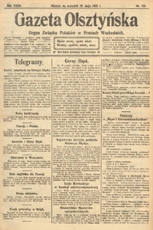 Gazeta Olsztyńska : organ Związku Polaków w Prusach Wschodnich. 1921, nr 113