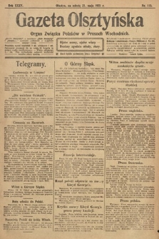 Gazeta Olsztyńska : organ Związku Polaków w Prusach Wschodnich. 1921, nr 115