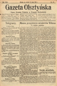 Gazeta Olsztyńska : organ Związku Polaków w Prusach Wschodnich. 1921, nr 117
