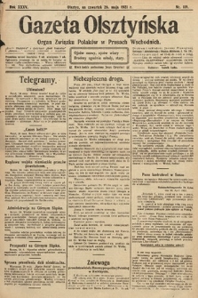 Gazeta Olsztyńska : organ Związku Polaków w Prusach Wschodnich. 1921, nr 119