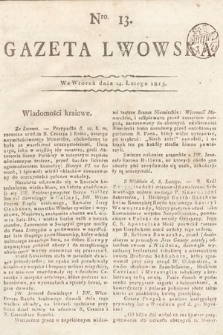 Gazeta Lwowska. 1815, nr 13