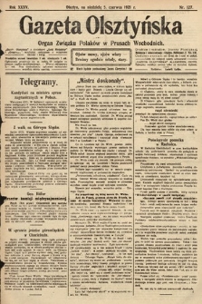 Gazeta Olsztyńska : organ Związku Polaków w Prusach Wschodnich. 1921, nr 127