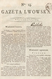 Gazeta Lwowska. 1815, nr 14