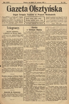 Gazeta Olsztyńska : organ Związku Polaków w Prusach Wschodnich. 1921, nr 137