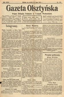 Gazeta Olsztyńska : organ Związku Polaków w Prusach Wschodnich. 1921, nr 170